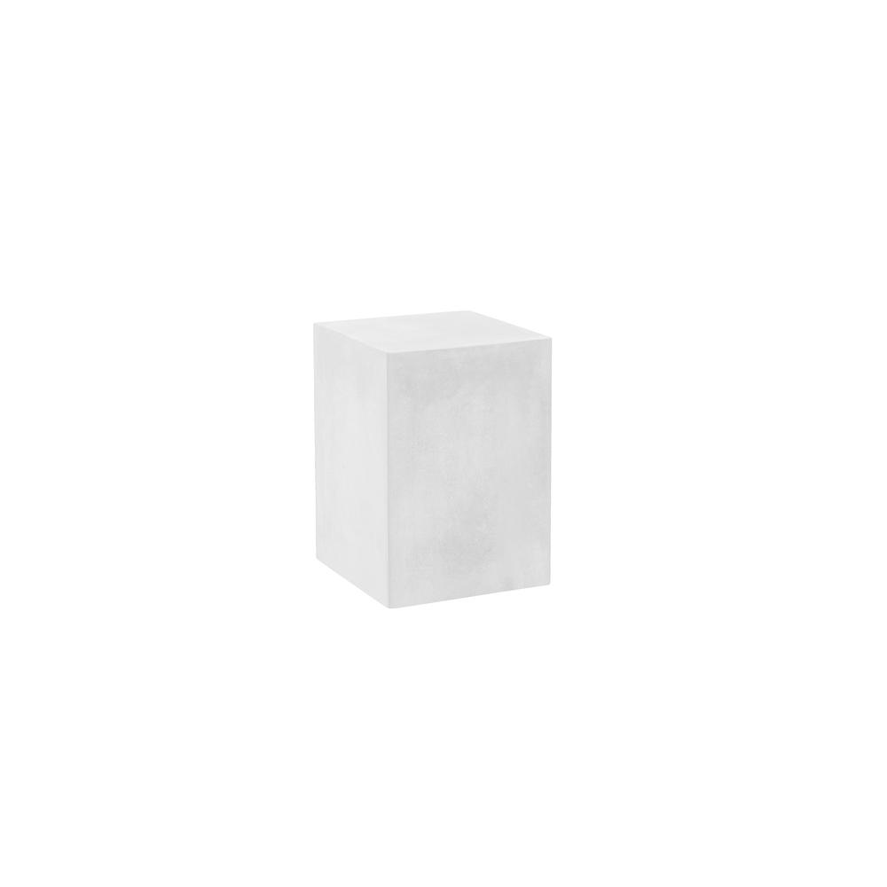 Sonny Square Pedestal Low in Ivory Concrete. Picture 1