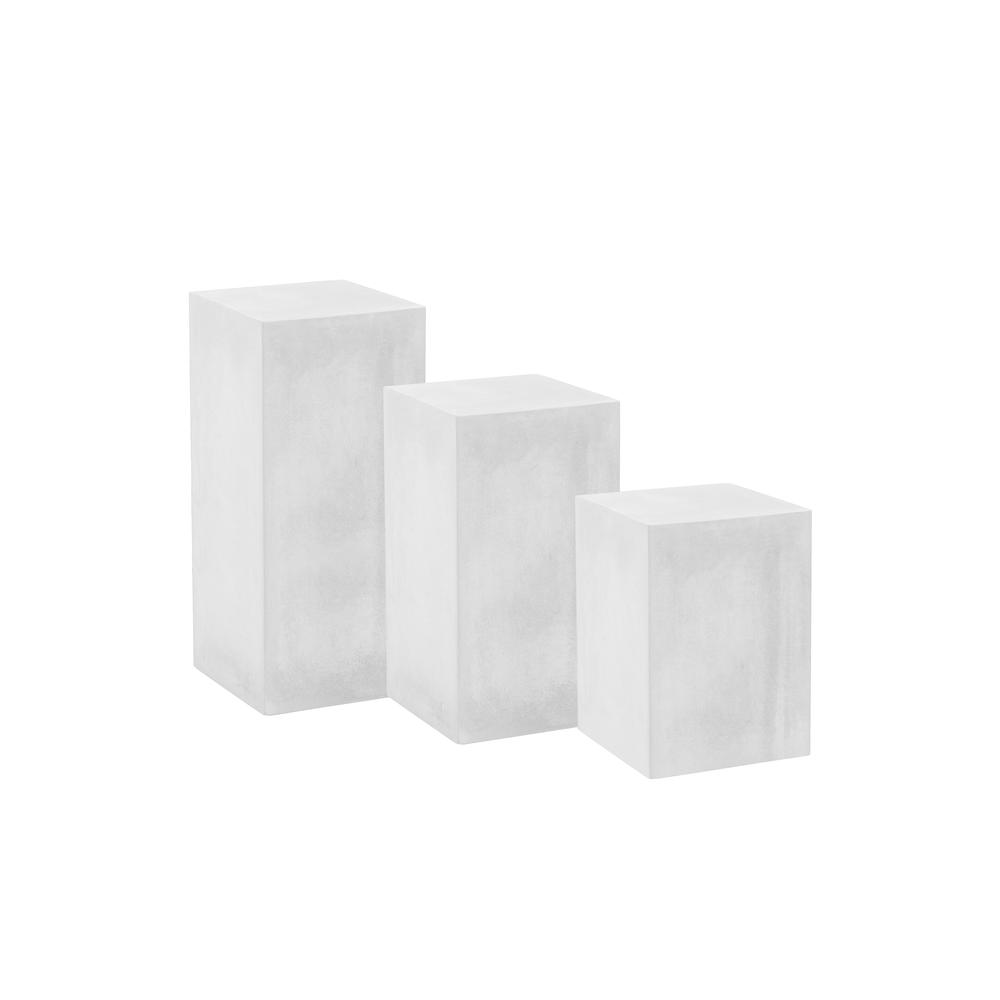 Sonny Square Pedestal Low in Ivory Concrete. Picture 5