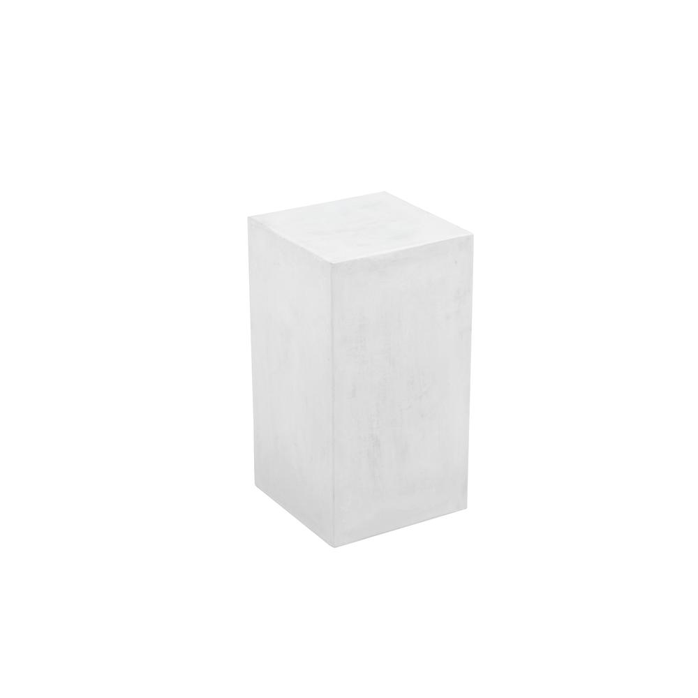 Sonny Square Pedestal Medium in Ivory Concrete. Picture 1