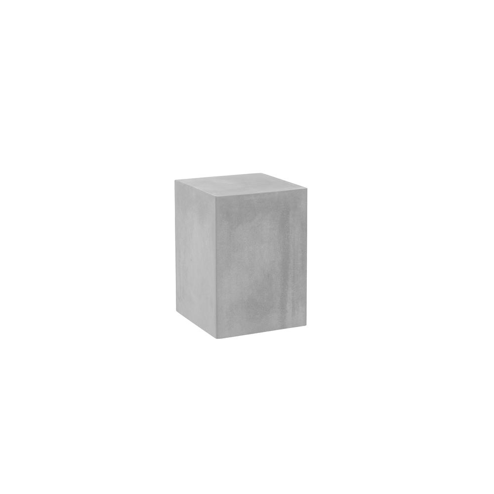 Sonny Square Pedestal Low in Light Gray Concrete. Picture 2