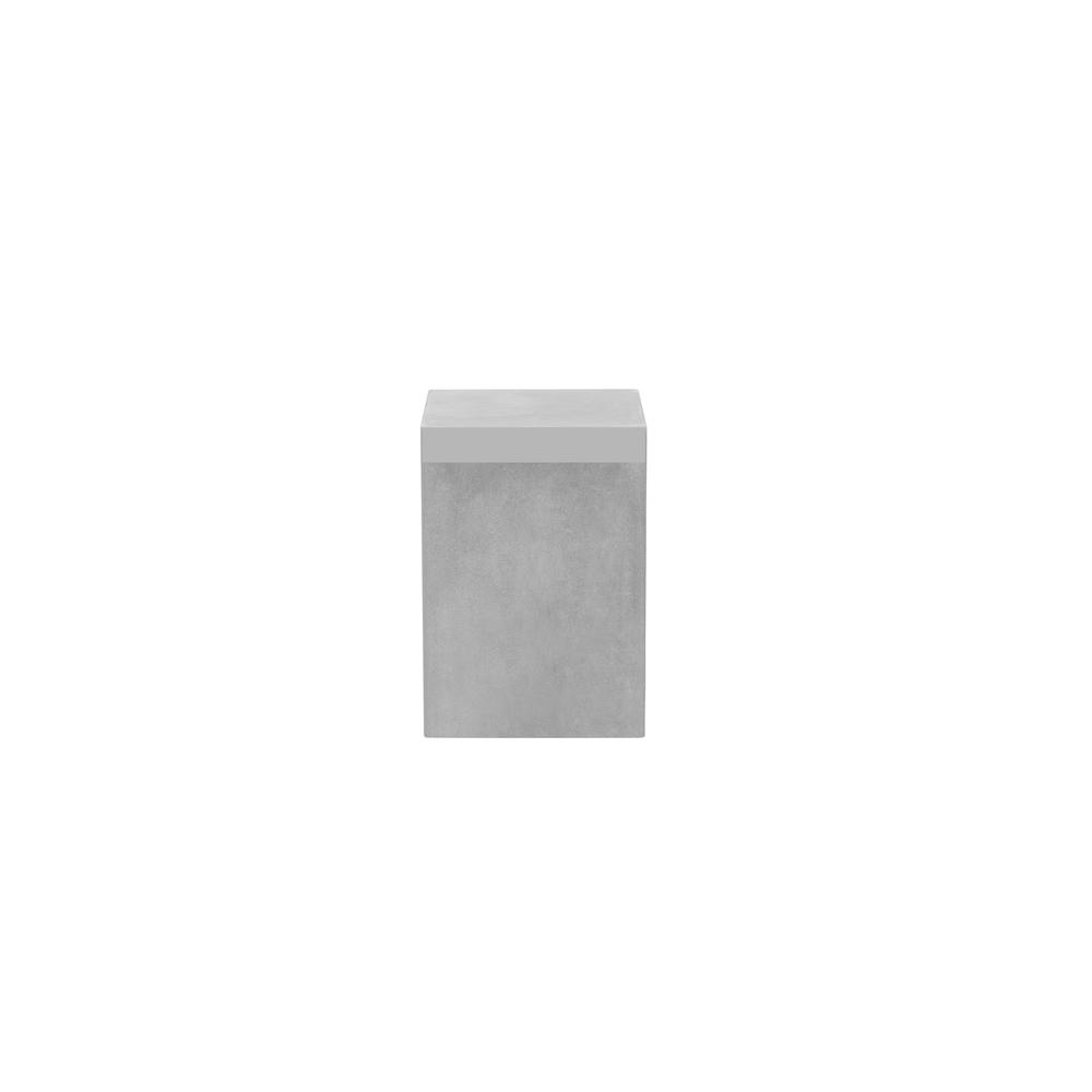 Sonny Square Pedestal Low in Light Gray Concrete. Picture 4