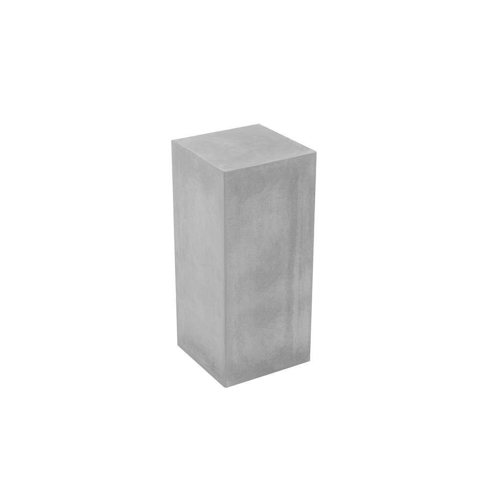 Sonny Square Pedestal Tall in Light Gray Concrete. Picture 1
