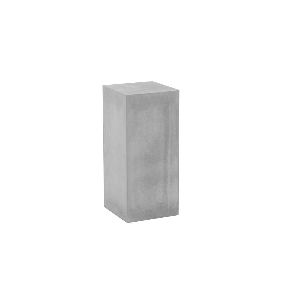 Sonny Square Pedestal Tall in Light Gray Concrete. Picture 3