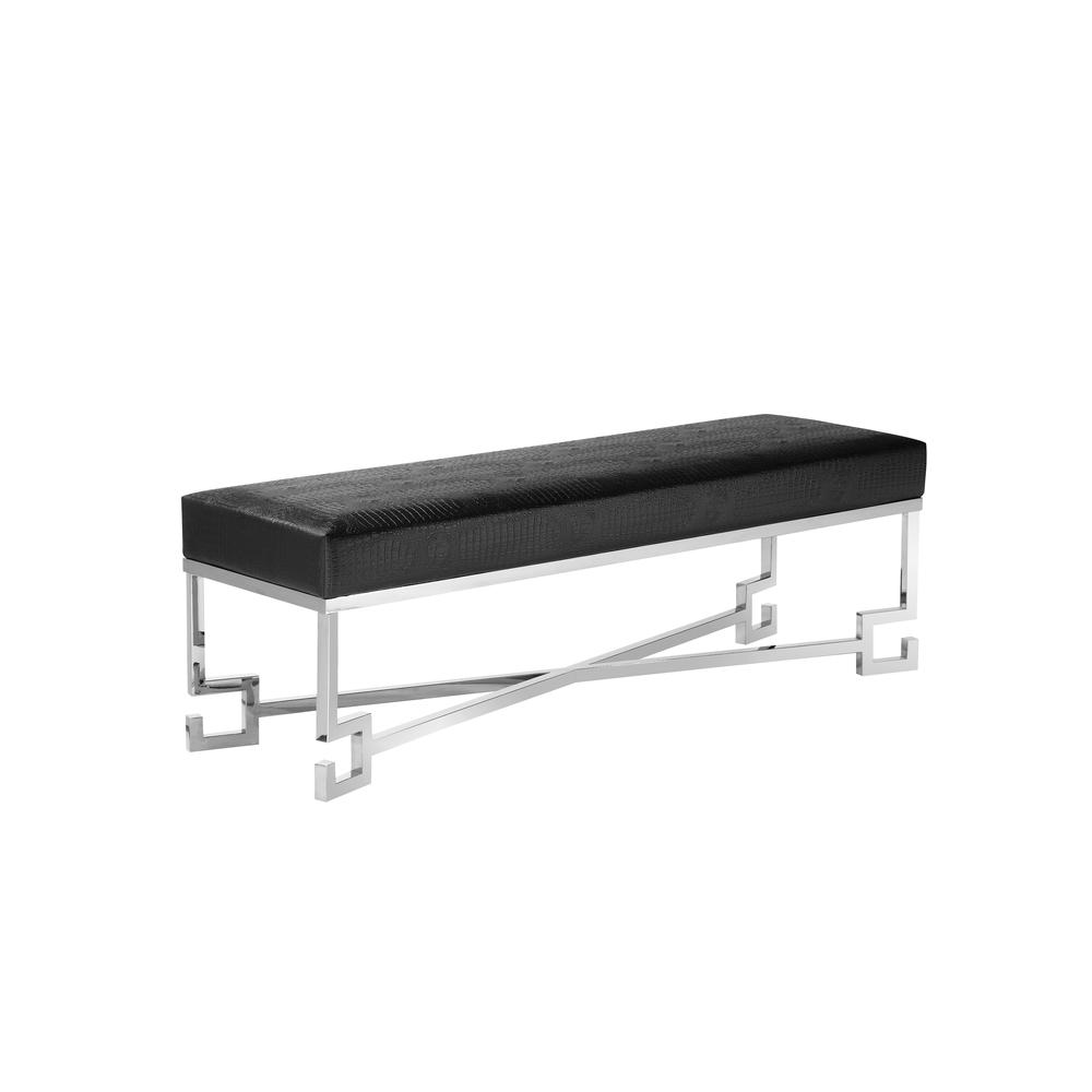Dina Bench Silver Black. Picture 1