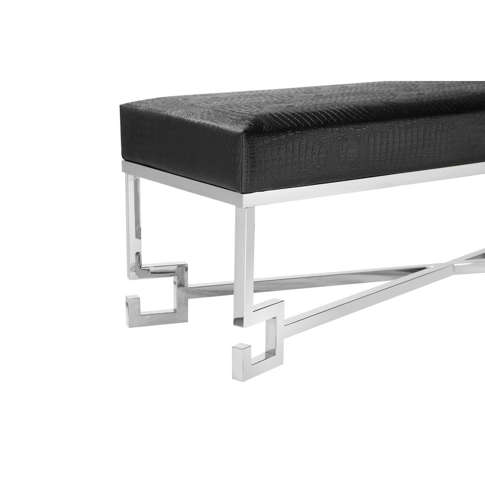 Dina Bench Silver Black. Picture 3