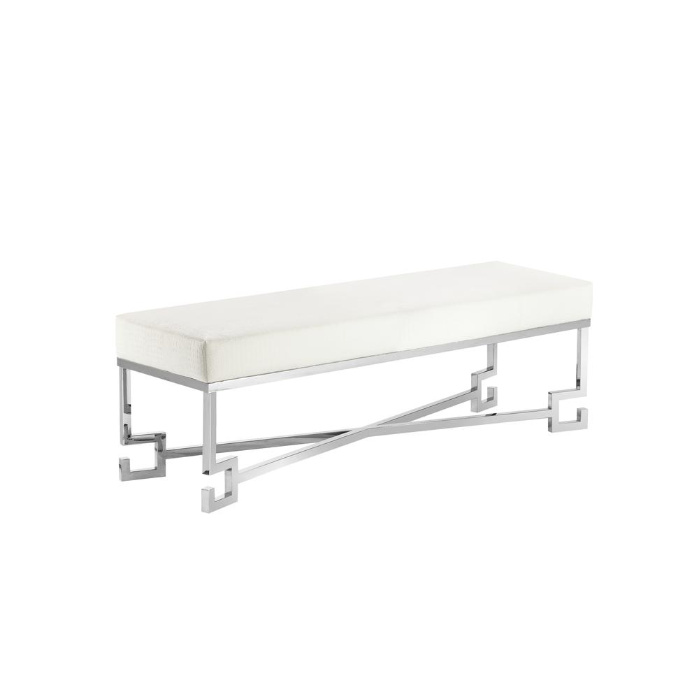 Dina Bench Silver White. Picture 1
