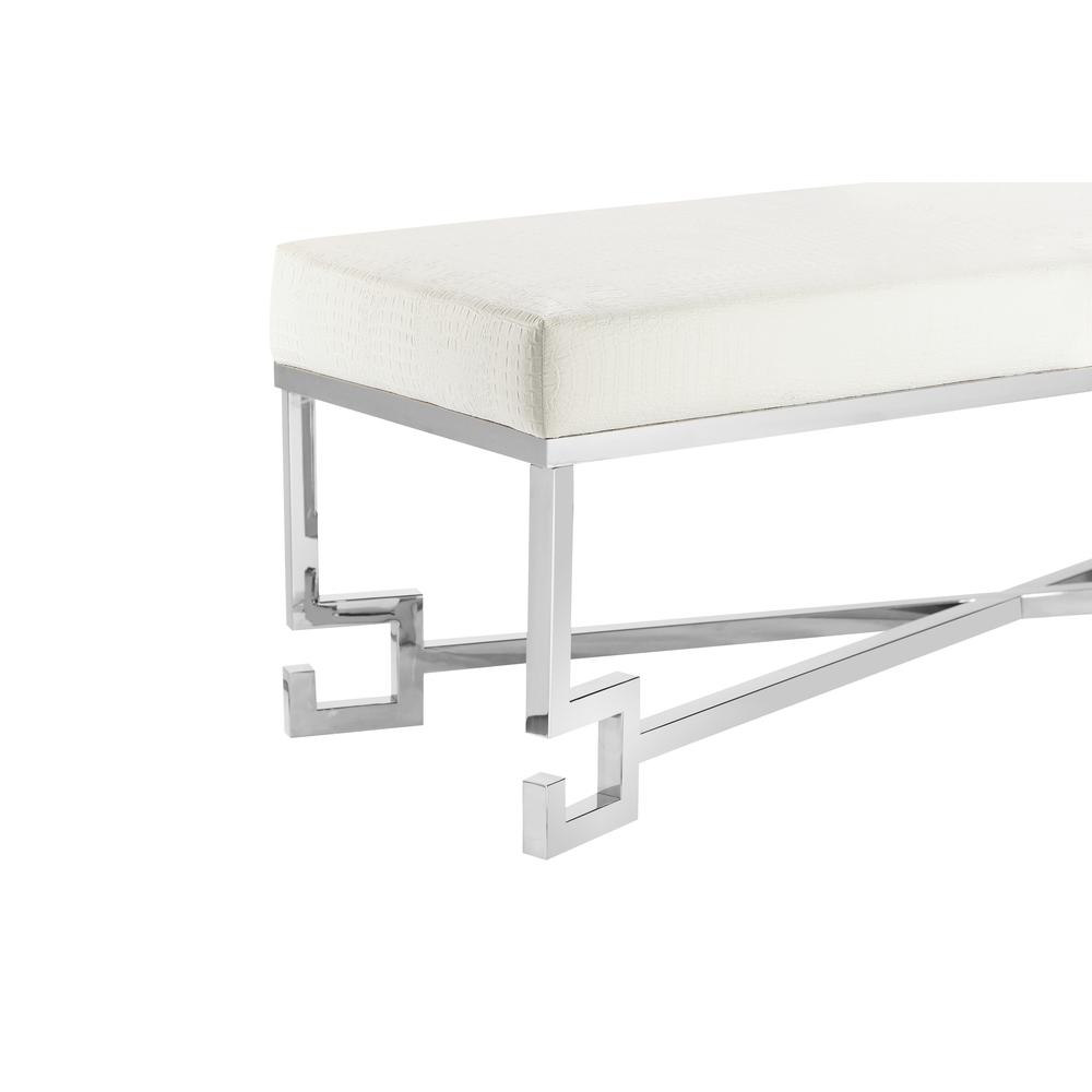 Dina Bench Silver White. Picture 3