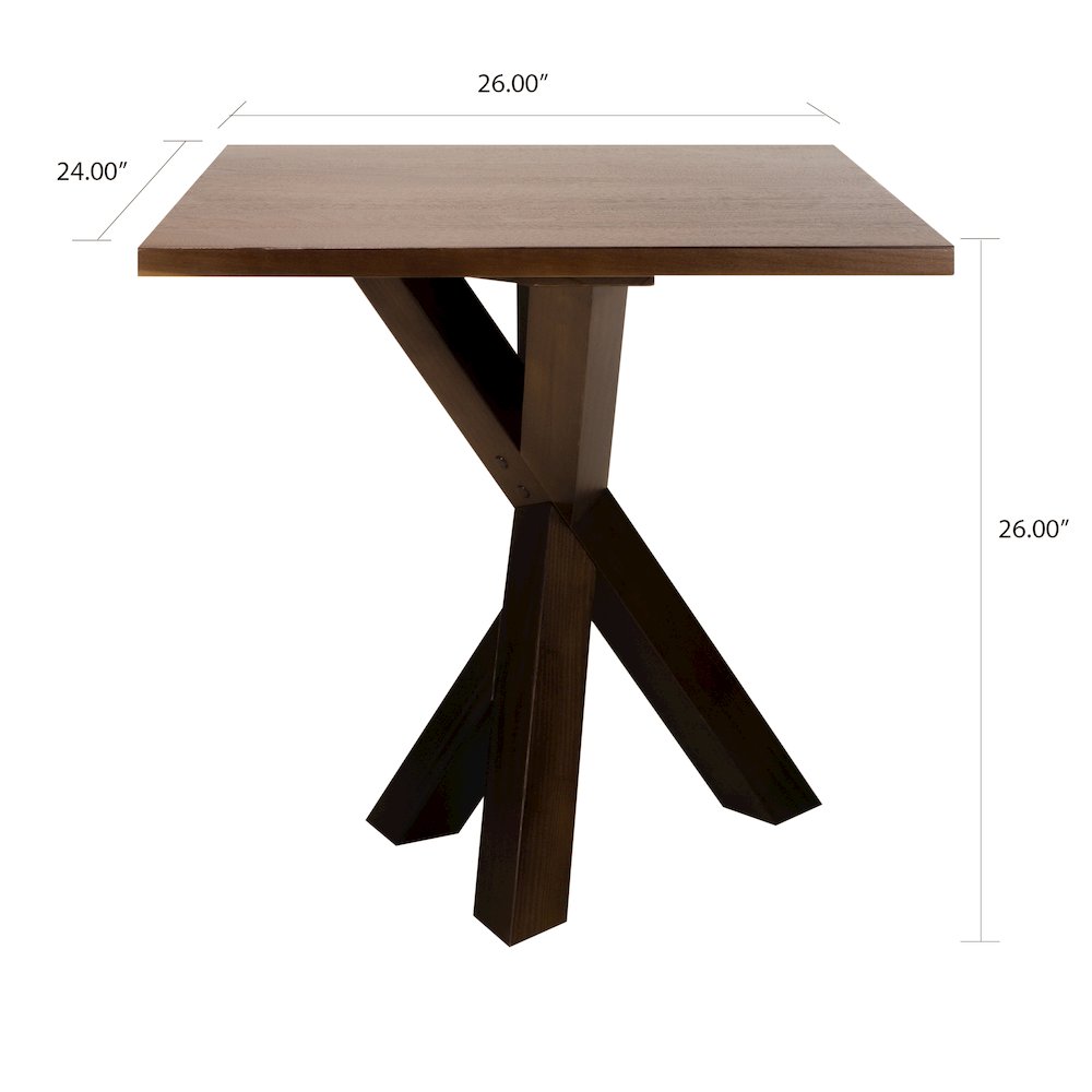 Ridgefield End Table with 1" Thick Solid Walnut Wood Top. Picture 6