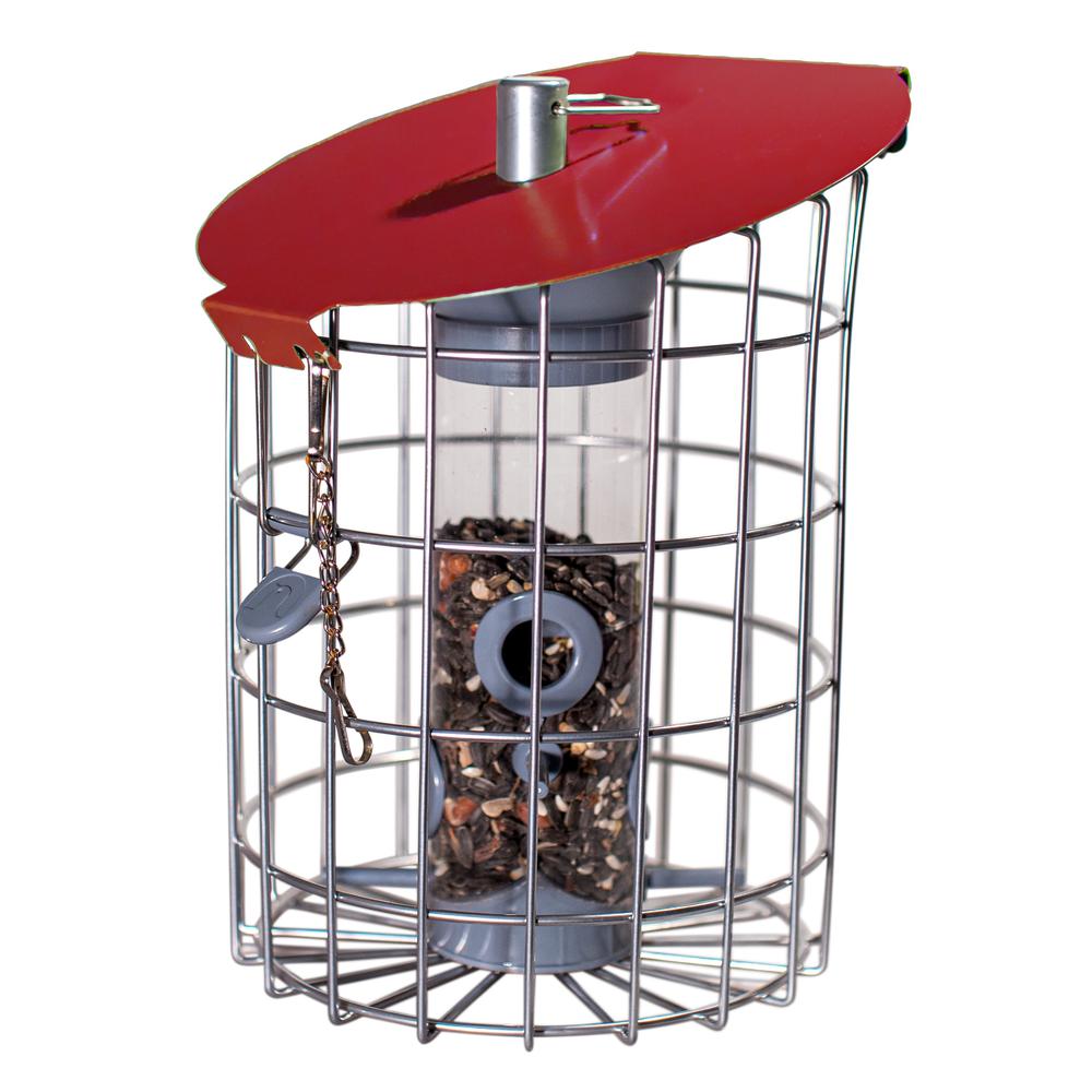 ROUNDHAUS SEED FEEDER RED. Picture 1