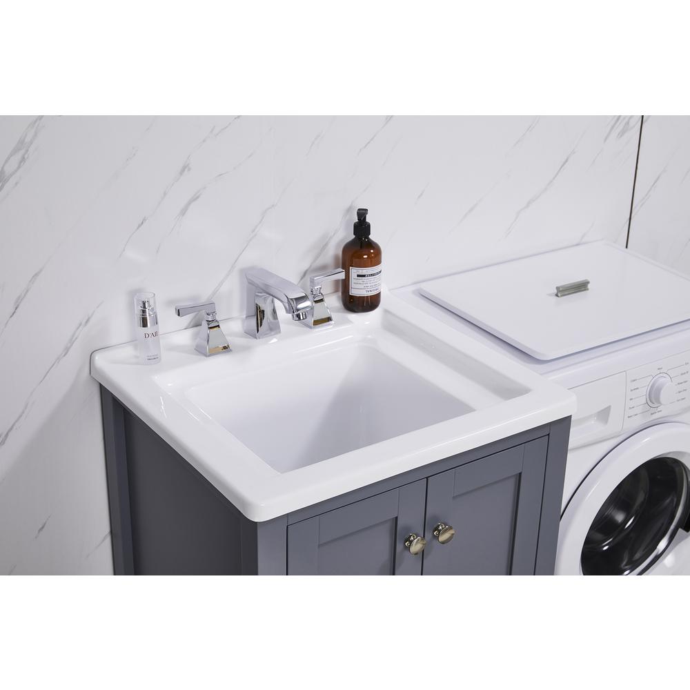 Stufurhome Delia 24 in. x 22 in. Grey Laundry Utility Sink. Picture 2