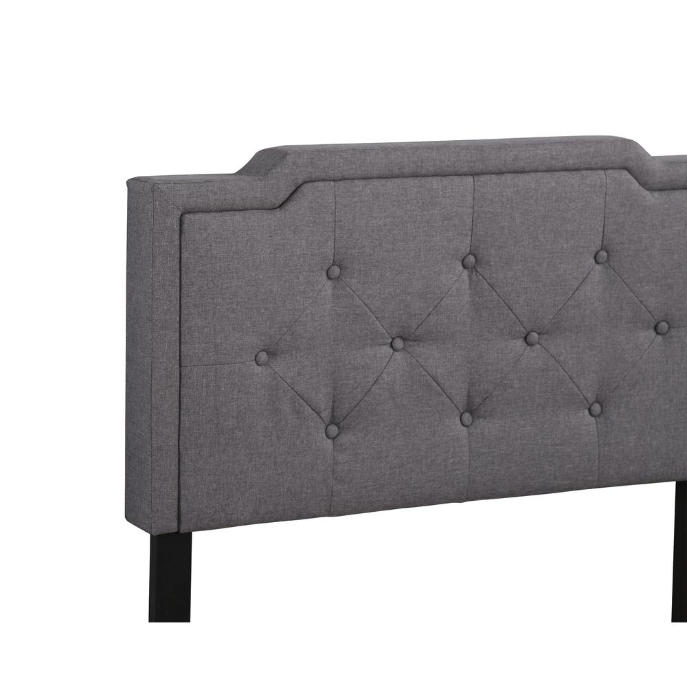 Deb Jewel Gray Tufted Twin Panel Bed. Picture 4