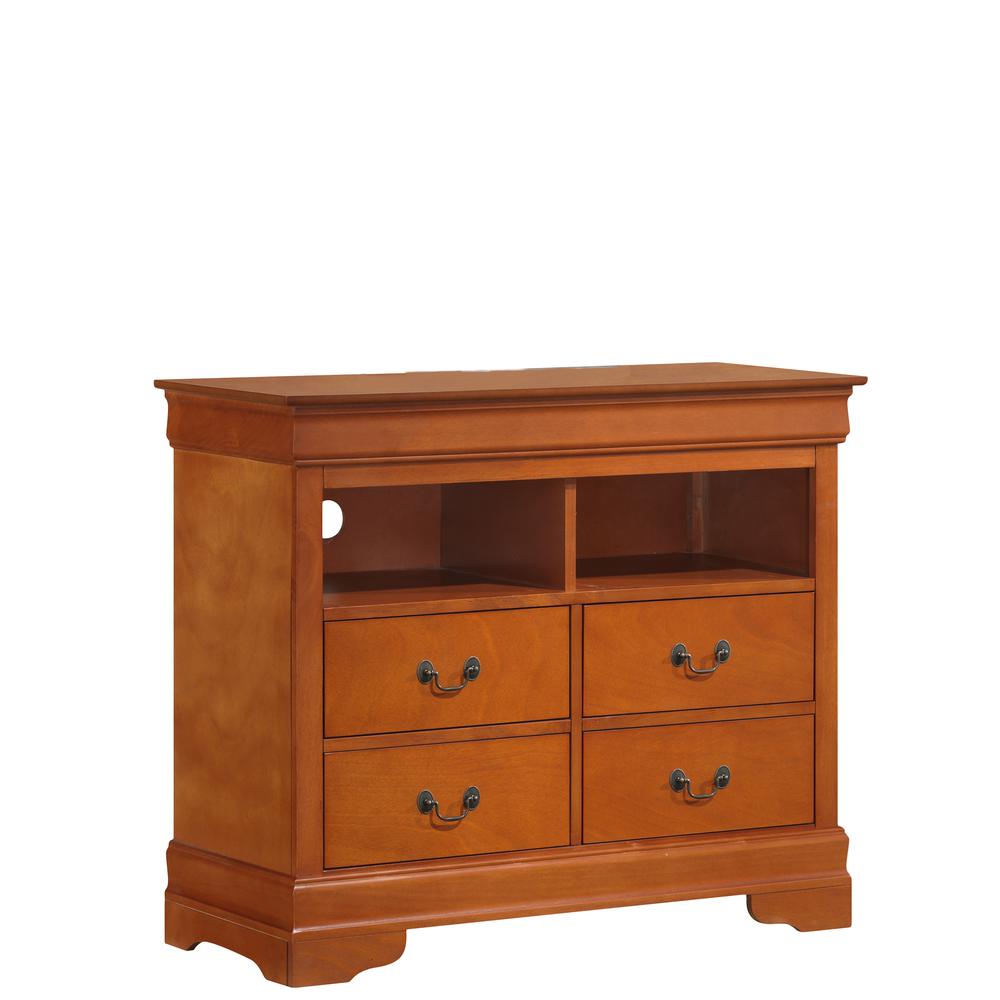 Louis Phillipe Oak 4 Drawer Chest of Drawers (42 in L. X 18 in W. X 35 in H.). Picture 1
