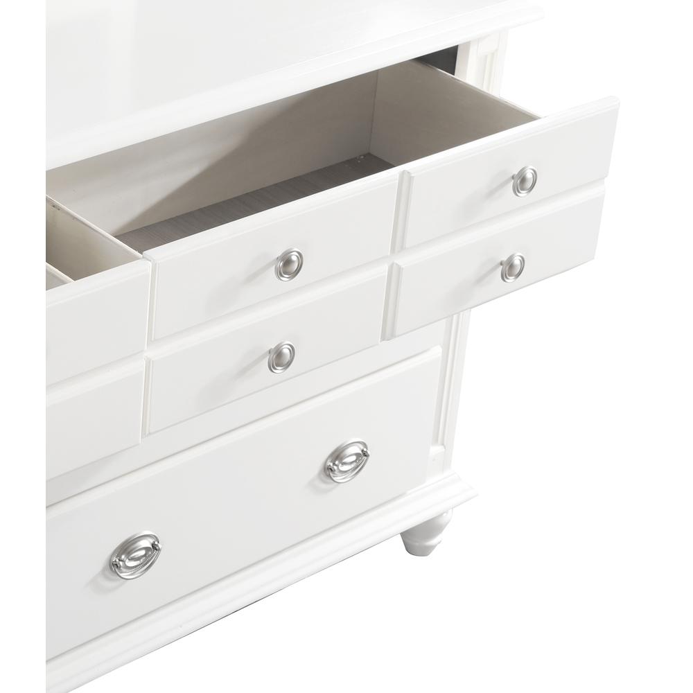 Summit White 5-Drawer Chest of Drawers (37 in. L X 18 in. W X 53 in. H). Picture 3