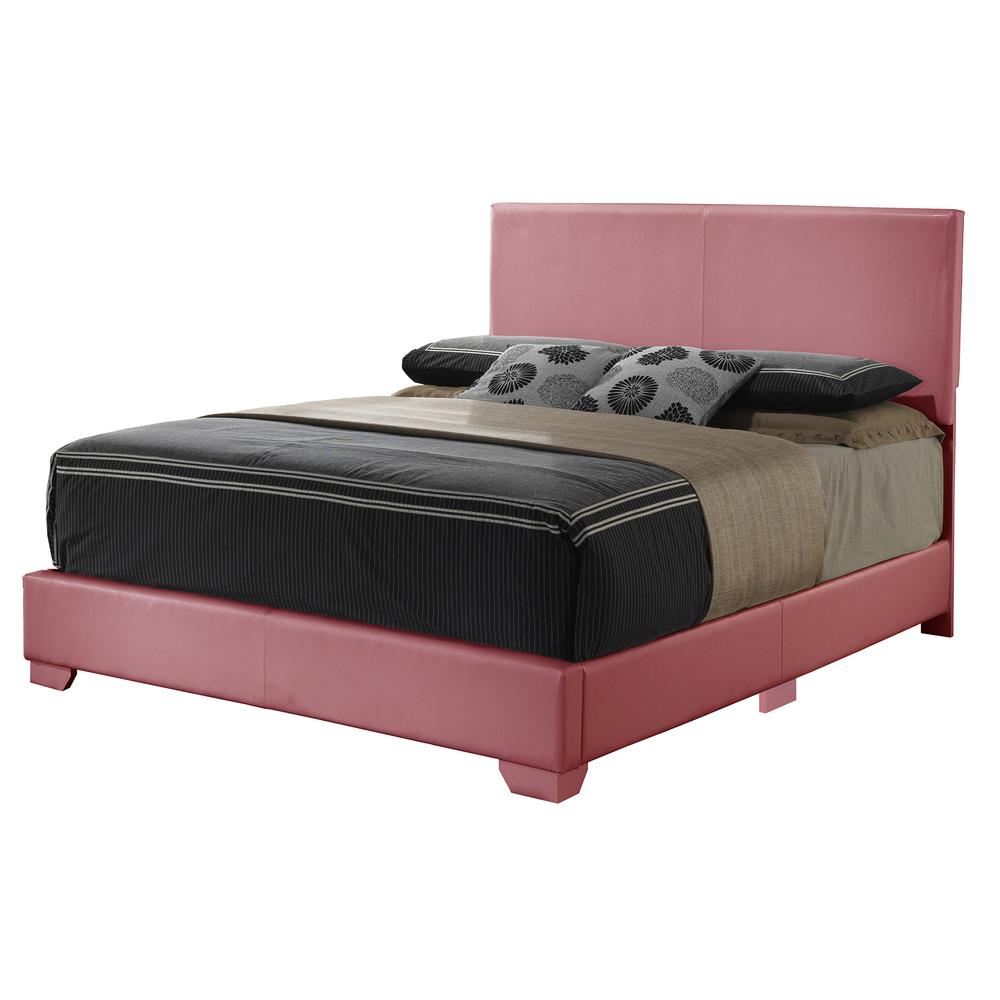 Aaron Pink Upholstered Full Panel Bed. Picture 2