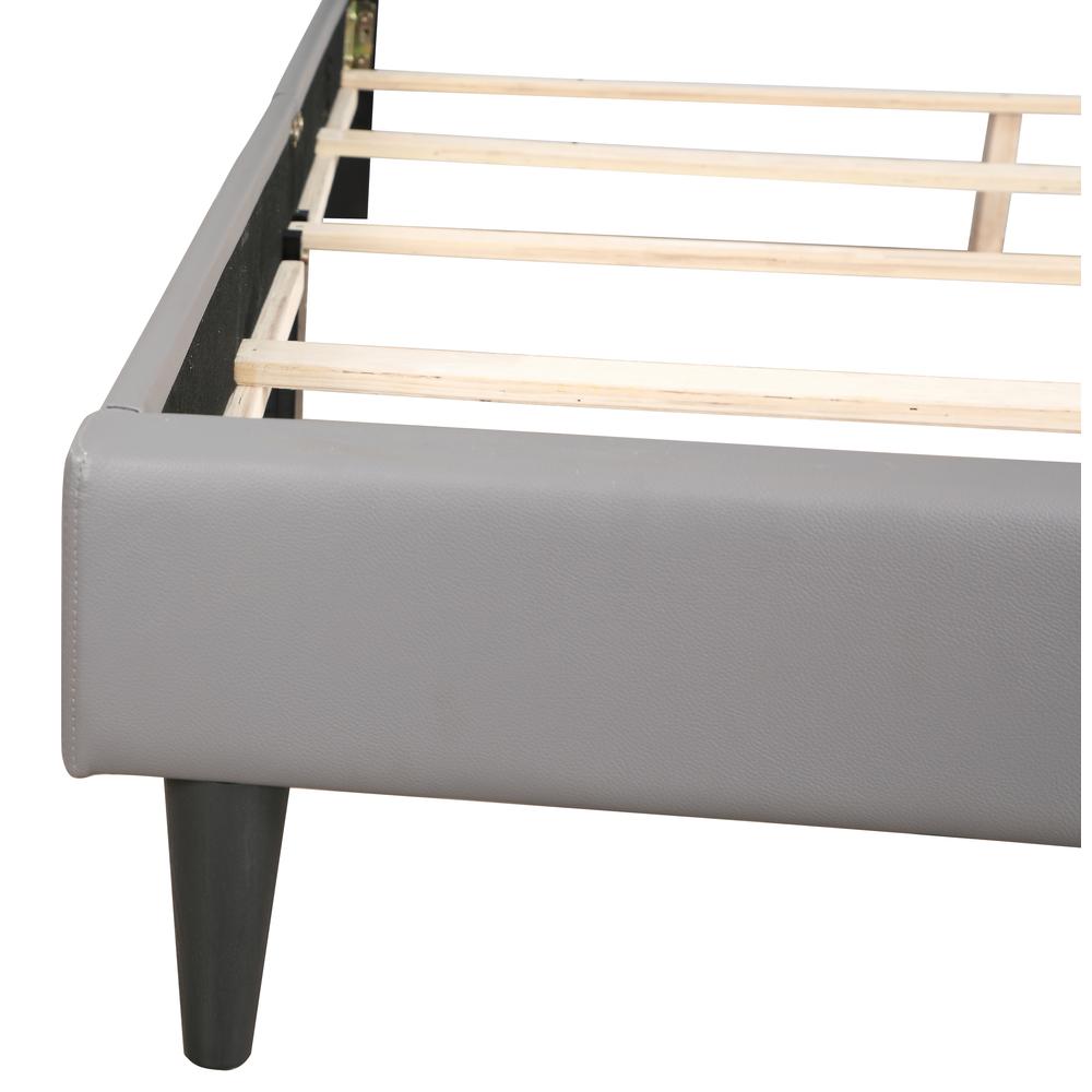 Deb Light Grey Adjustable Queen Panel Bed. Picture 6