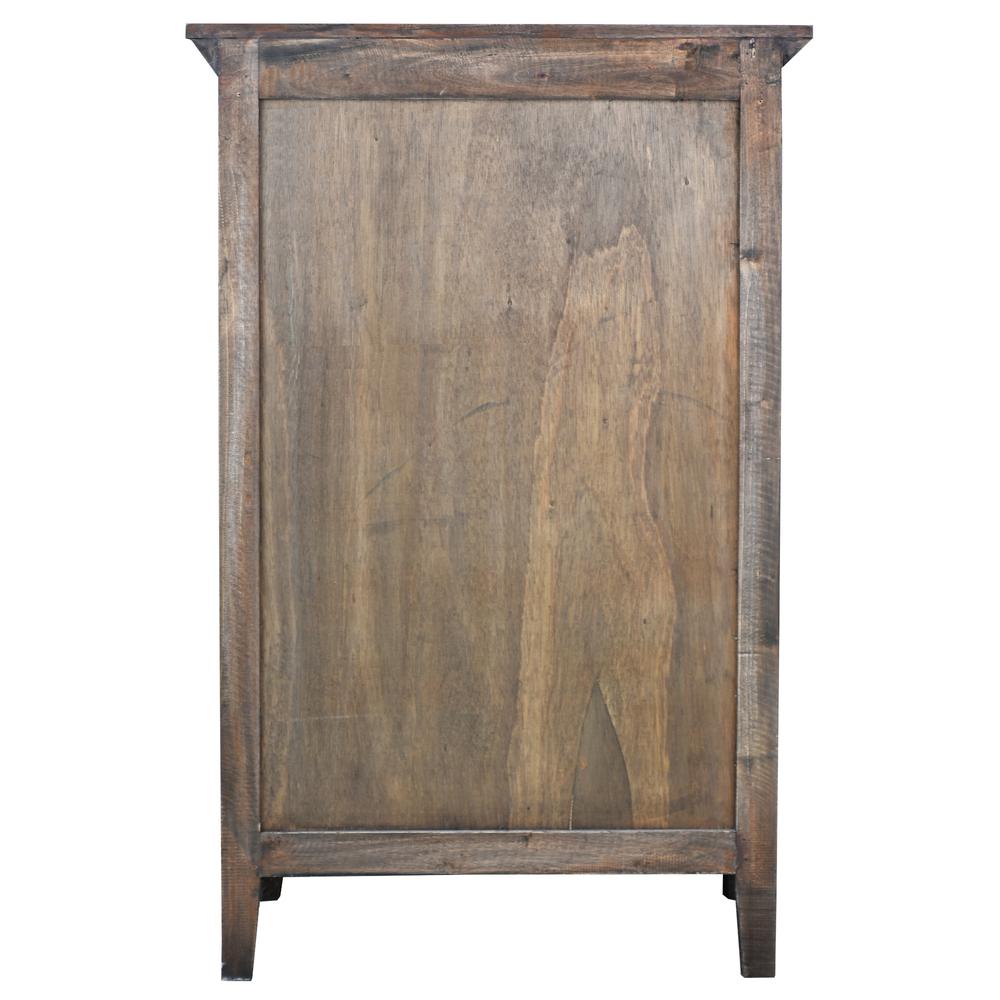 Shabby Chic Cottage Distressed Black and Raftwood Brown Wood Accent Cabinet. Picture 4