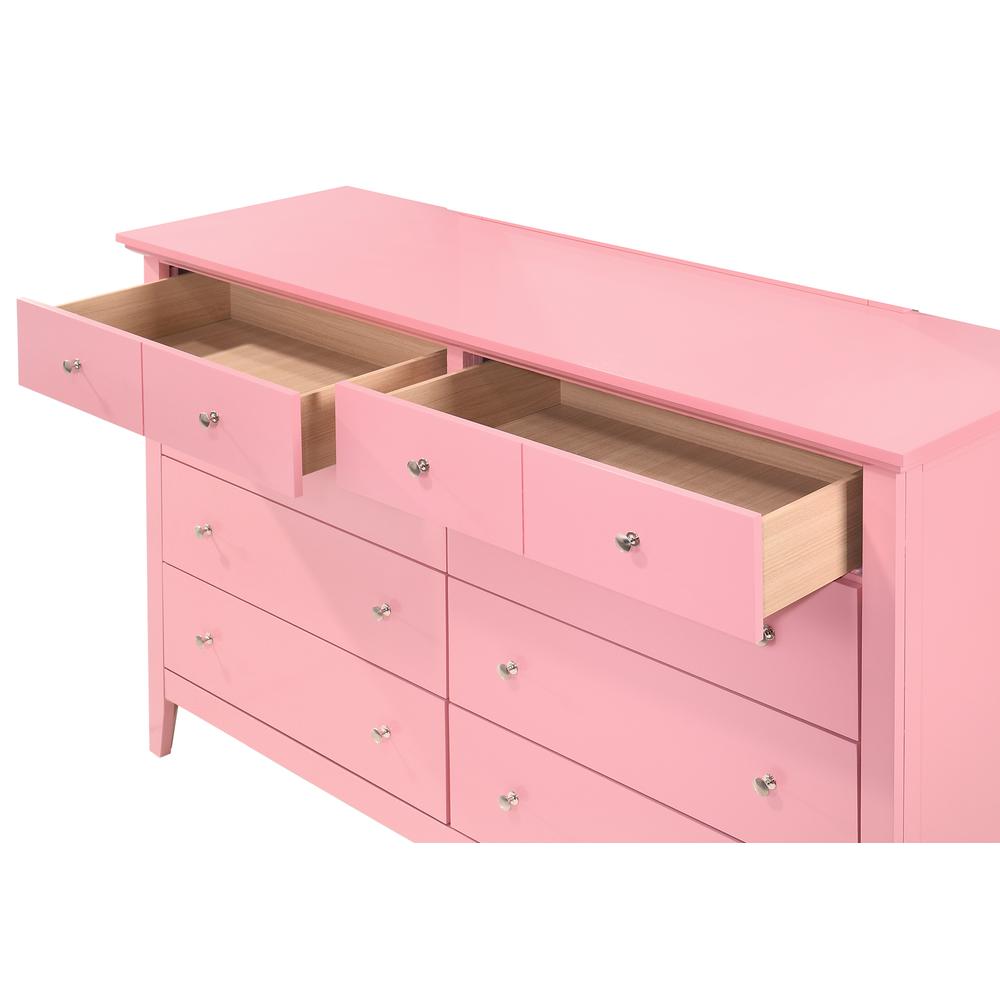 Hammond 10-Drawer Pink Double Dresser (39 in. X 18 in. X 58 in.). Picture 4
