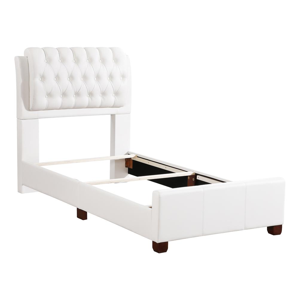 Marilla White Twin Panel Beds, PF-G1570C-TB-UP. Picture 3