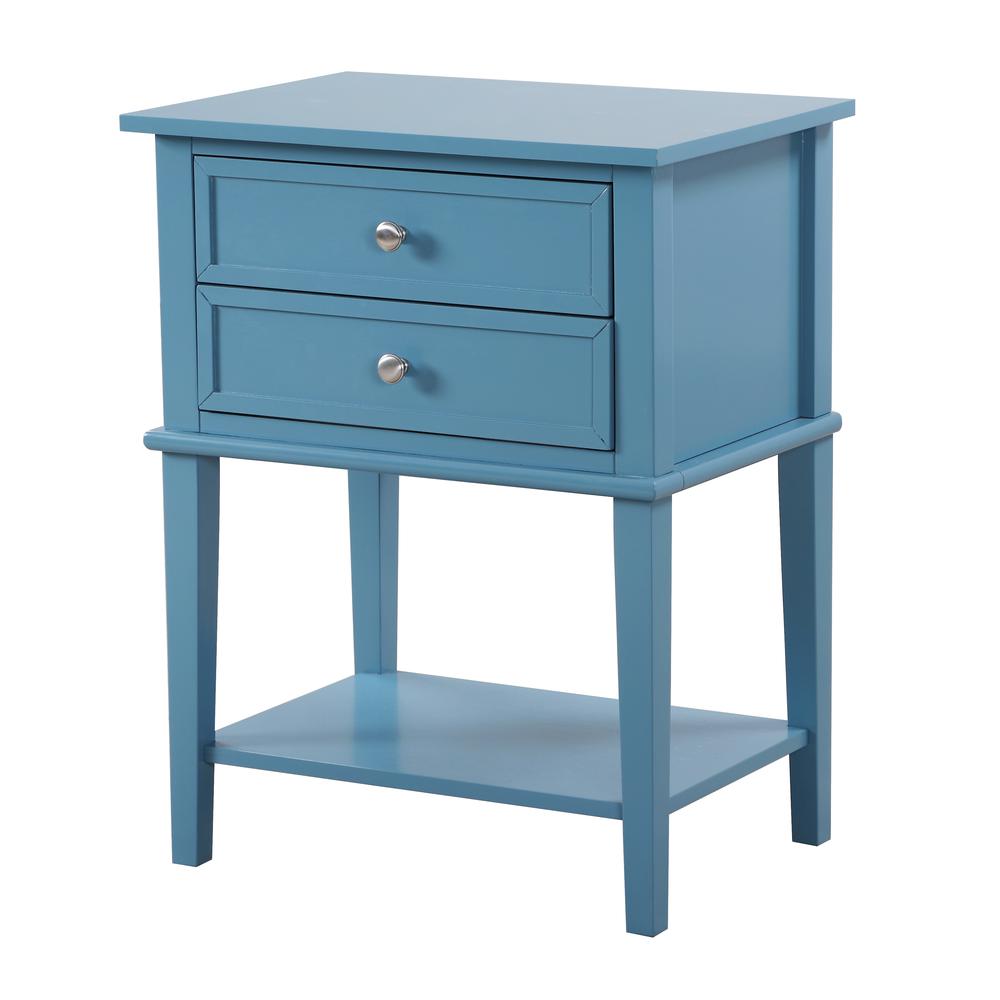 Newton 2-Drawer Teal Nightstand (28 in. H x 16 in. W x 22 in. D). Picture 2