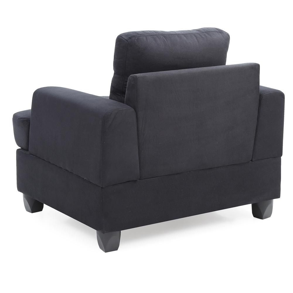 Sandridge Black Microfiber Upholstered Accent Chair. Picture 4