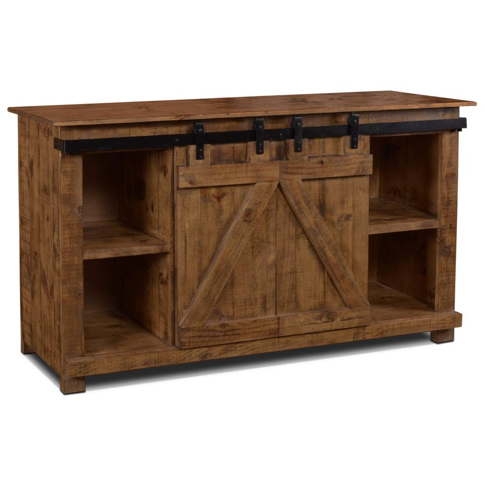 Stowe 60 in. Rustic Brown TV Stand Fits TV's up to 70 in. with Cable Management. Picture 2