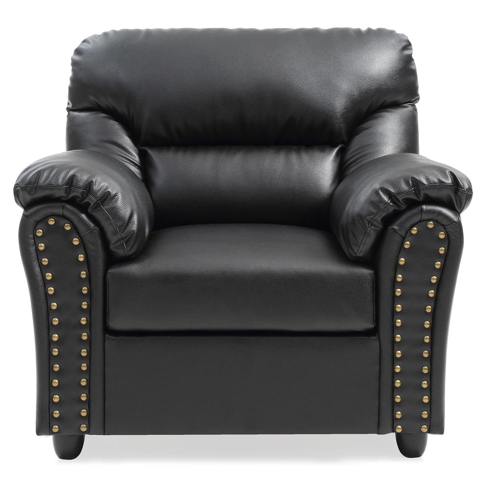 Olney Black Upholstered Accent Chair. Picture 1