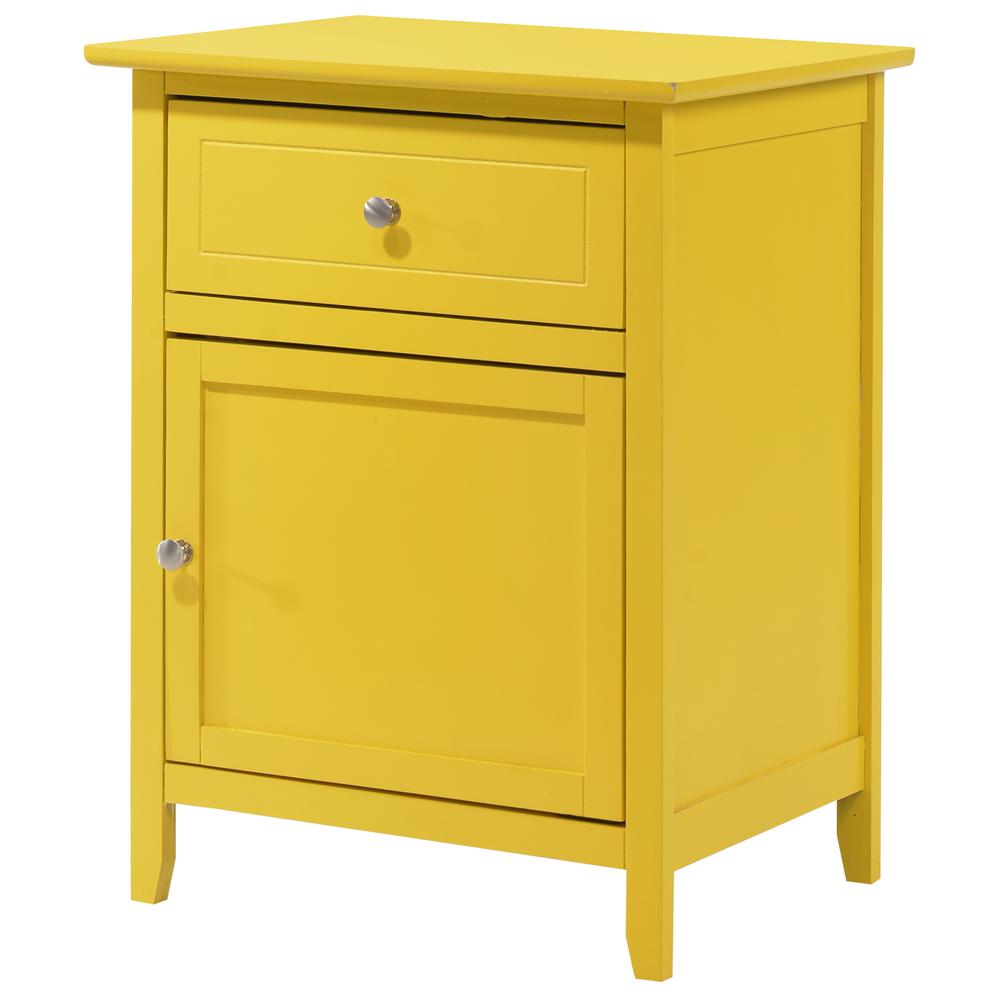 Lzzy 1-Drawer Yellow Nightstand (25 in. H x 15 in. W x 19 in. D). Picture 2