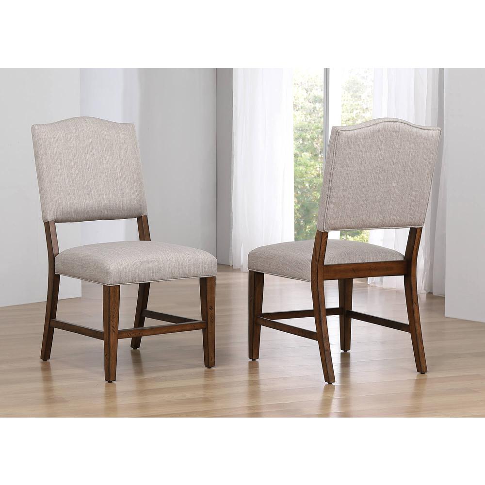 Simply Brook Brown Upholstered Side Chair (Set of 2). Picture 6