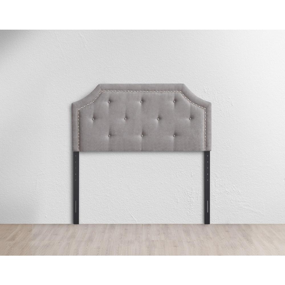 Franklin 61.02 in. W Grey Queen Expandable Width Headboard. Picture 1
