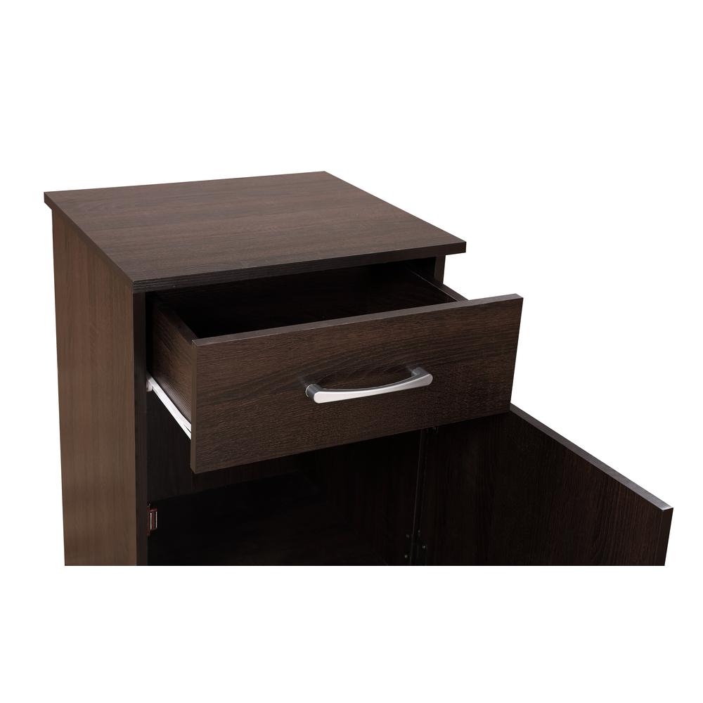 Alston 1-Drawer Wenge Nightstand (24 in. H x 16 in. W x 18 in. D). Picture 3