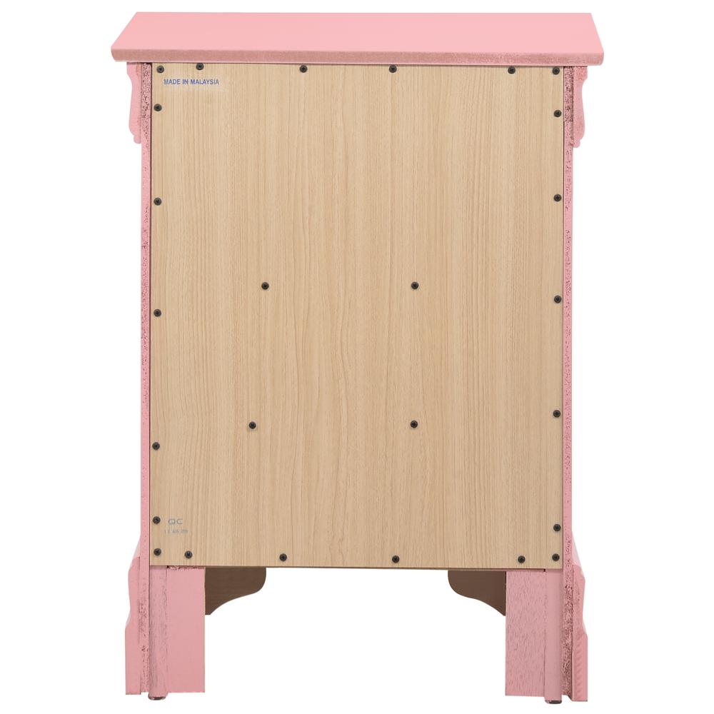 Louis Philippe 3-Drawer Pink Nightstand (29 in. H x 16 in. W x 21 in. D). Picture 4