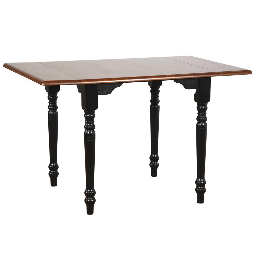 Black Cherry Selections 3-Piece Solid Wood Top Dining Table Set. Picture 2