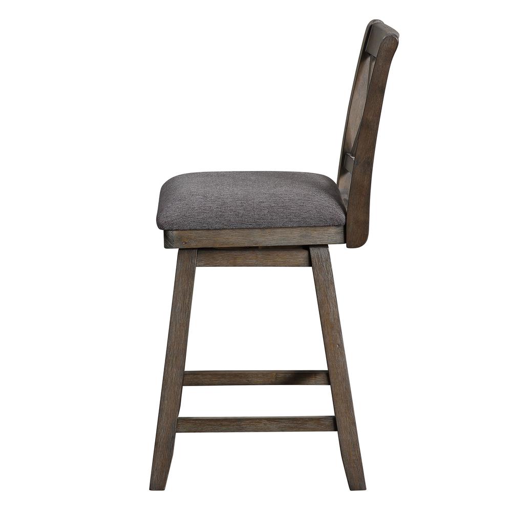 SH XX 37.5 in. Walnut High Back Wood 24 in. Bar Stool. Picture 4