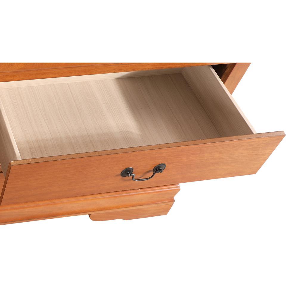 Louis Phillipe 6-Drawer Oak Double Dresser (33 in. X 18 in. X 60 in.). Picture 6