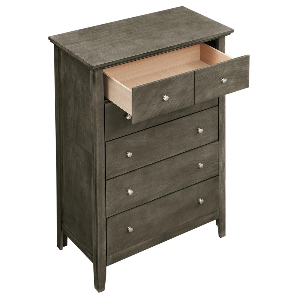 Hammond Gray 5 Drawer Chest of Drawers (32 in L. X 18 in W. X 48 in H.). Picture 3