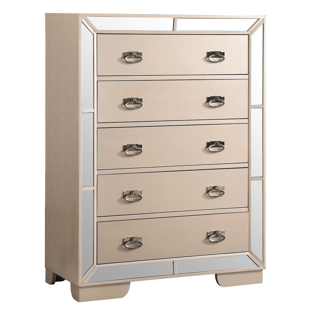 Hollywood Hills Pearl 5-Drawer Chest of Drawers (32 in. L X 21 in. W X 58 in. H). Picture 2