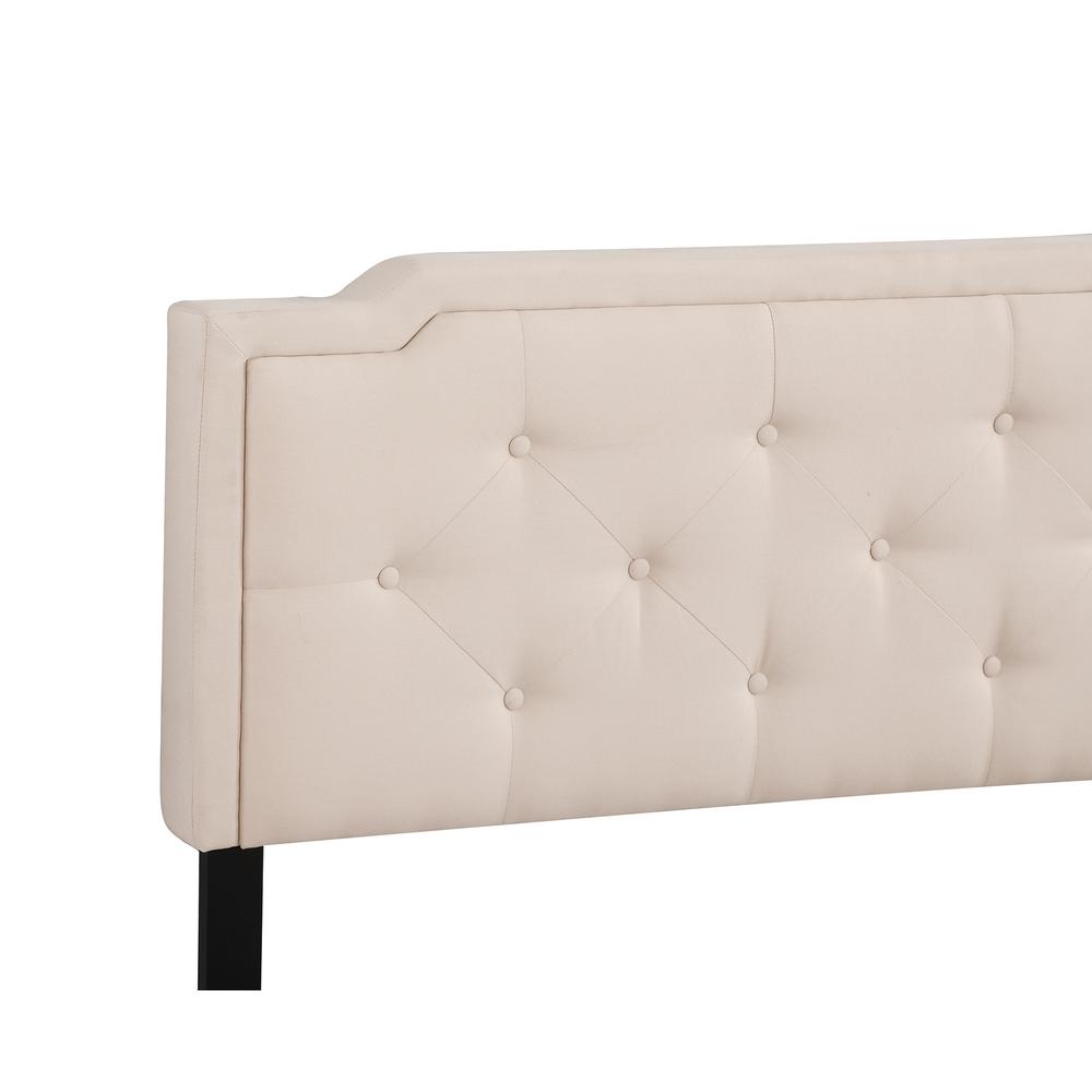 Deb Beige Tufted King Panel Bed. Picture 4