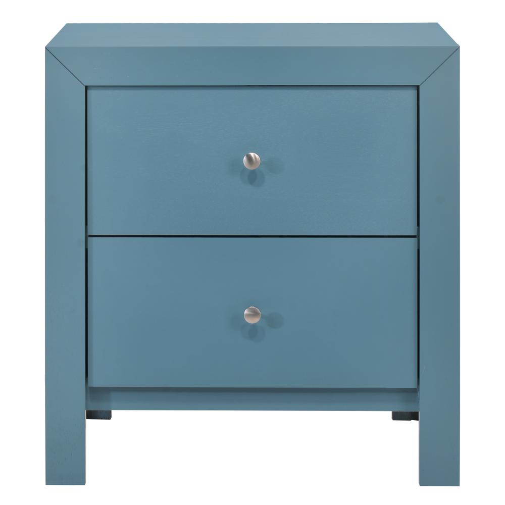 Burlington 2-Drawer Teal Nightstand (25 in. H x 17 in. W x 22 in. D). Picture 1