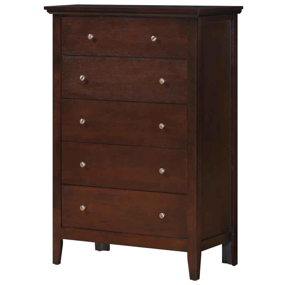 Hammond Cappuccino 5 Drawer Chest of Drawers (32 in L. X 18 in W. X 48 in H.). Picture 2
