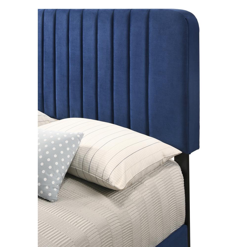 Lodi Navy Blue Queen Panel Bed. Picture 4