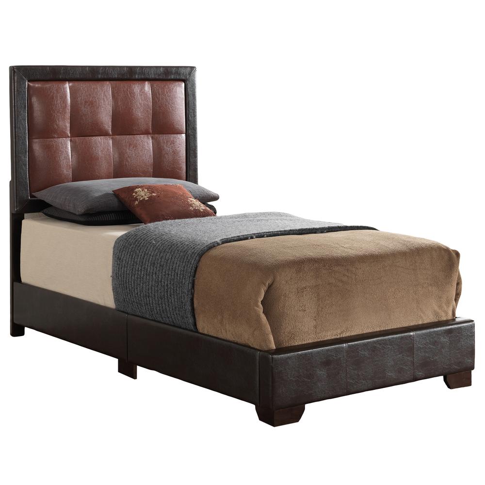 Panello Dark Brown Twin Panel Beds. Picture 2