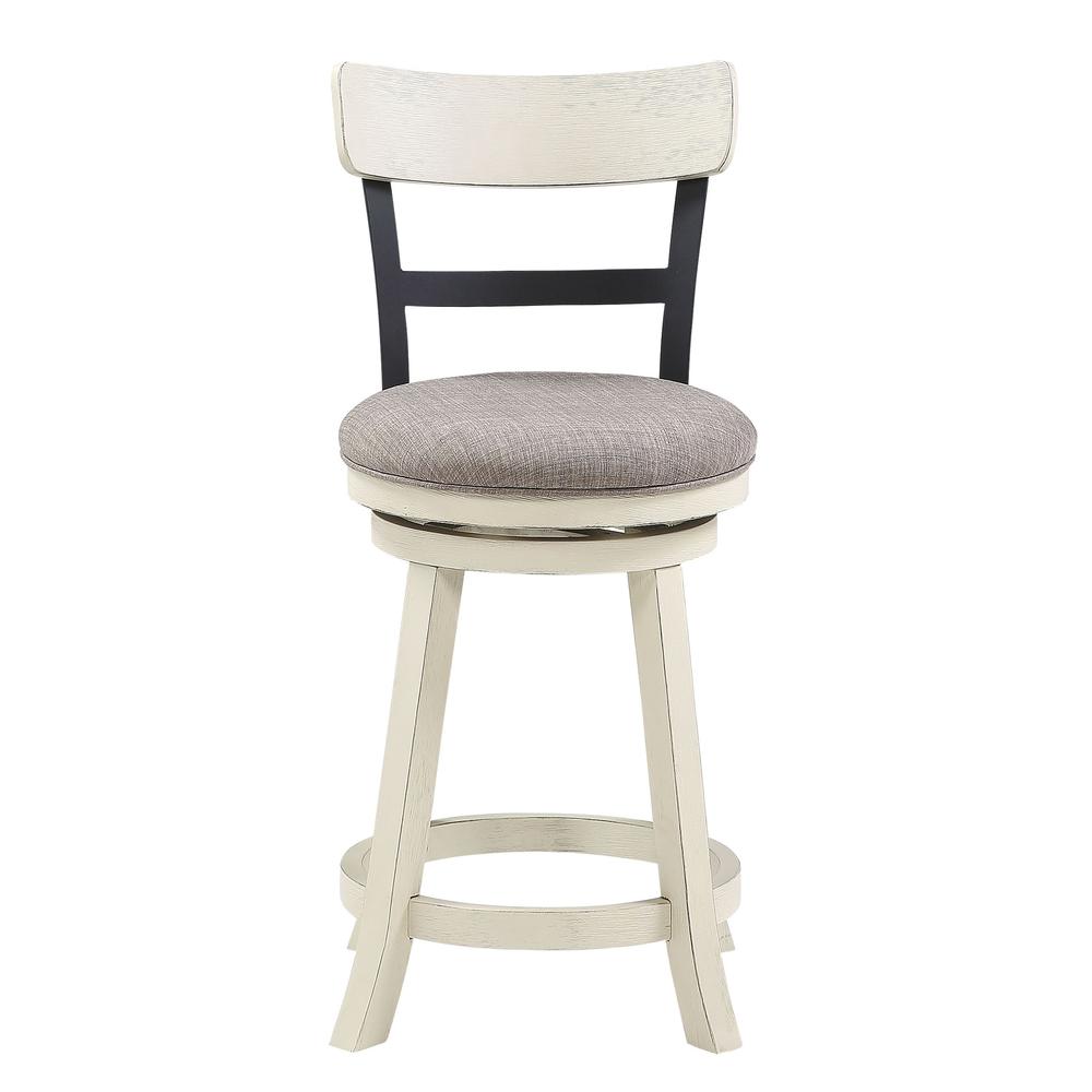 SH 36.5 in. White High Back Wood and Metal 24 in. Bar Stool. The main picture.