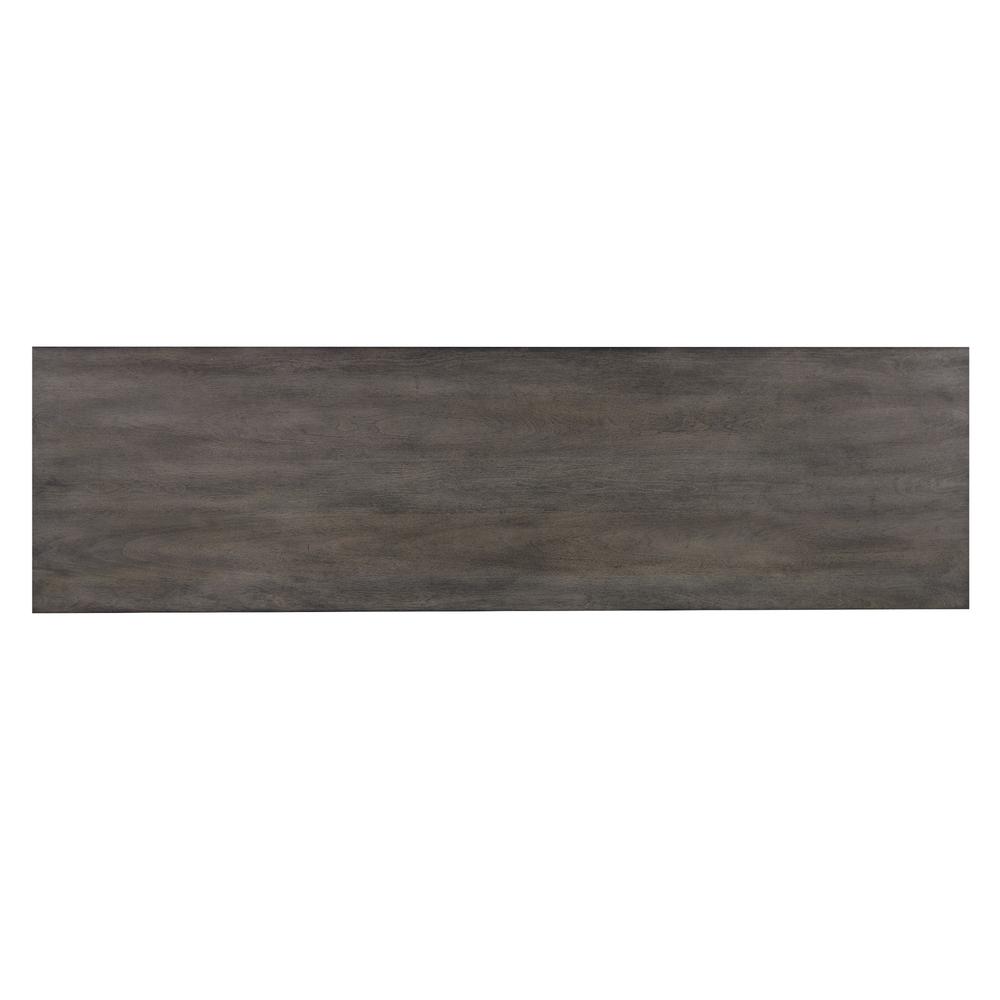 Shades of Gray 65.5 in. Narrow Rectangle Distressed Gray Wood Dining Table (Seats 6). Picture 3