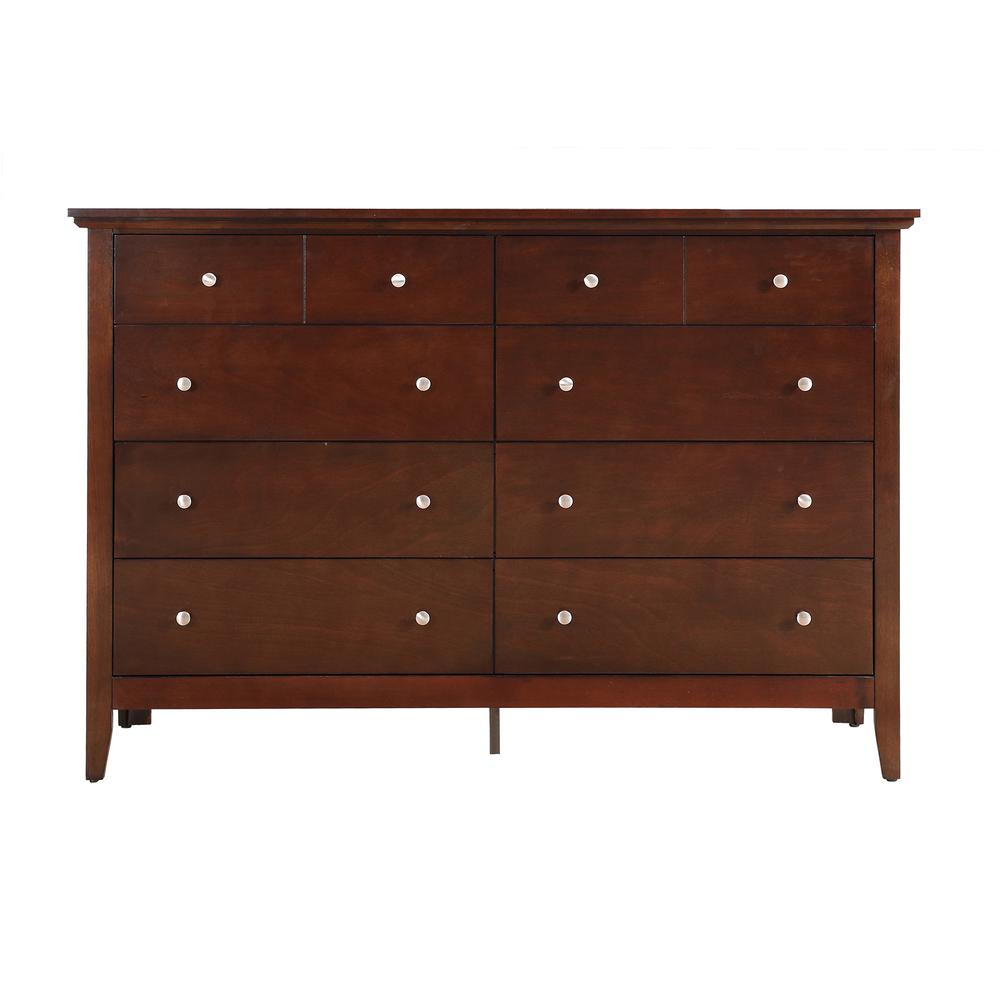 Hammond 10-Drawer Cappuccino Double Dresser (39 in. X 18 in. X 58 in.). Picture 1