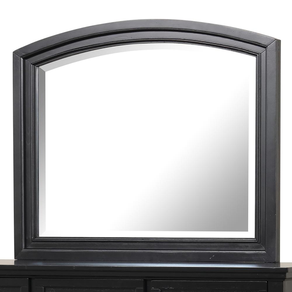 Meade 36 in. x 42 in. Modern Arch Framed Black Dresser Mirror. Picture 2