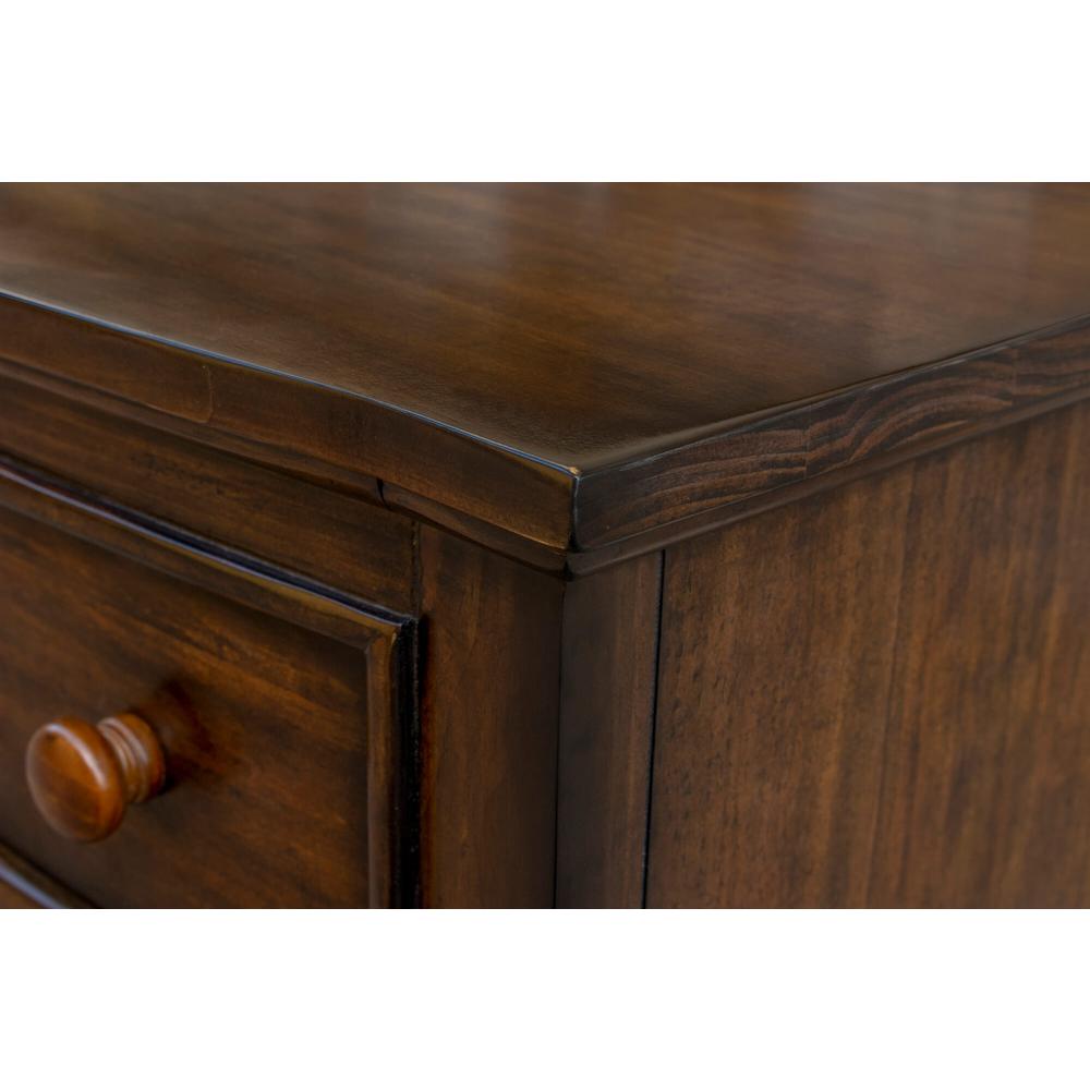 Bahama Shutter Wood 3-Drawer Tropical Walnut Nightstand 30 in. H x 33 in. W x 17 in. D. Picture 8