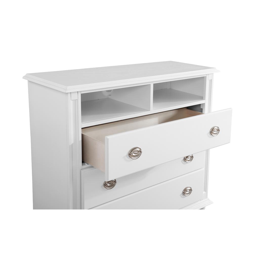 Summit White 3-Drawer Chest of Drawers (44 in. L X 18 in. W X 41 in. H). Picture 3