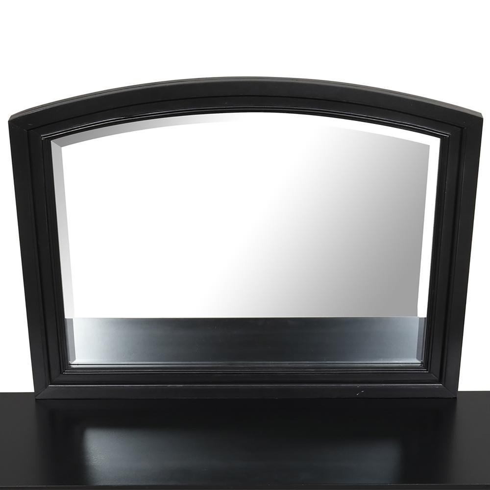 Meade 36 in. x 42 in. Modern Arch Framed Black Dresser Mirror. Picture 4