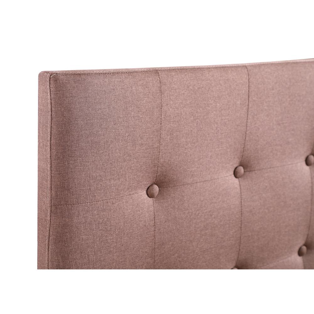 Super Nova Brown Twin Upholstered Tufted Panel Headboard. Picture 5