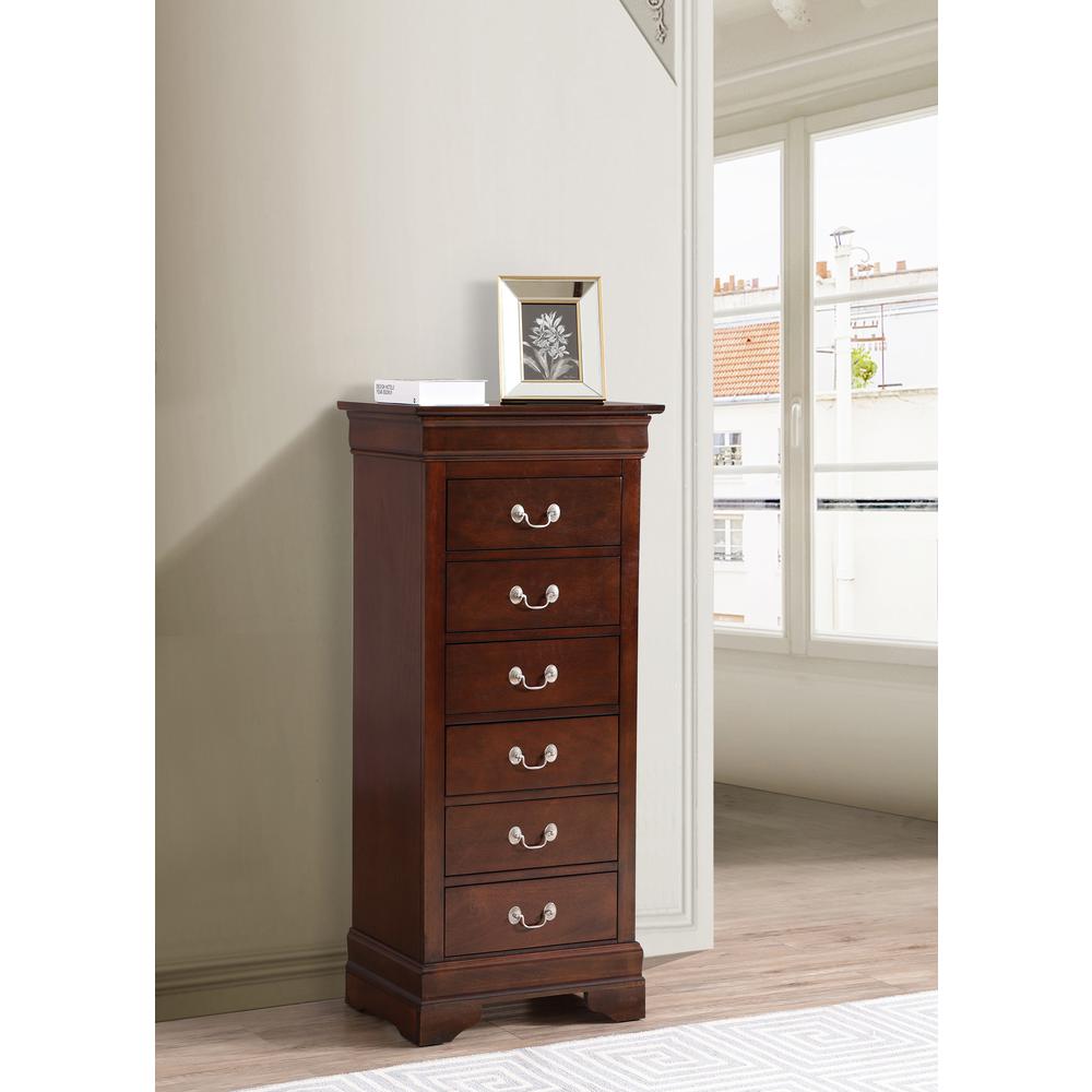 Louis Phillipe Cappuccino 7 Drawer Chest of Drawers (22 in L. X 16 in W. X 51 in H.). Picture 7